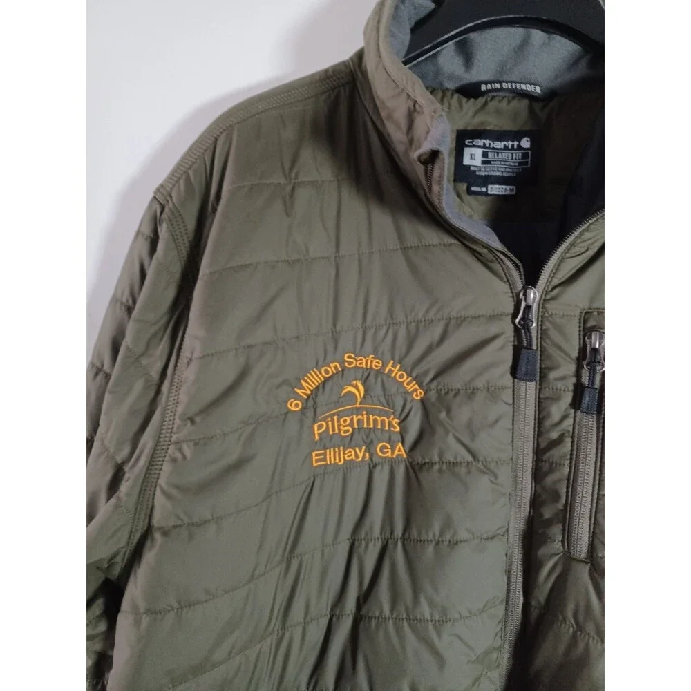 Carhartt Gilliam Jacket Rain Defender XL‎ Puffer Olive Green 0J2208M Lightweight